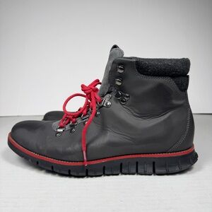 Cole Haan Zerogrand Hiking Boots Gray and Red Men's size 11